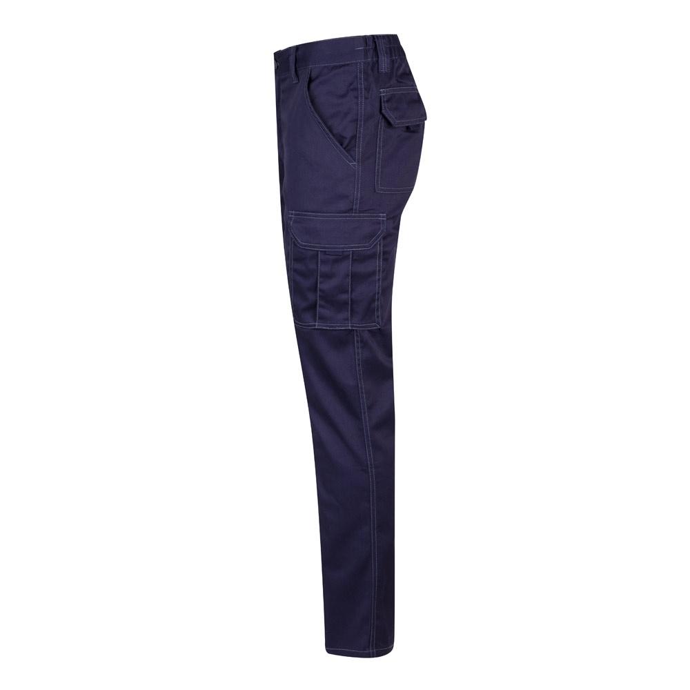 VL PAN. Pantaloni stretch cu buzunare multiple (290 g/m²), din bumbac (46%), EME (38%) și poliester (16%) Albastru 46