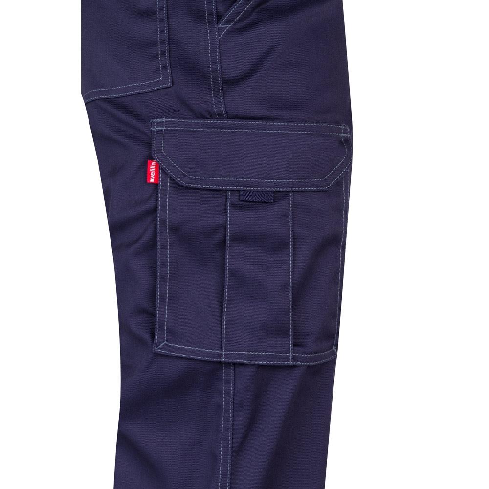 VL PAN. Pantaloni stretch cu buzunare multiple (290 g/m²), din bumbac (46%), EME (38%) și poliester (16%) Albastru 46