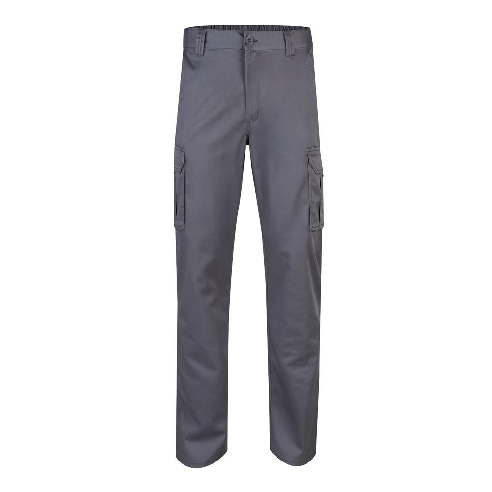 VL PAN. Pantaloni stretch cu buzunare multiple (290 g/m²), din bumbac (46%), EME (38%) și poliester (16%) Gri