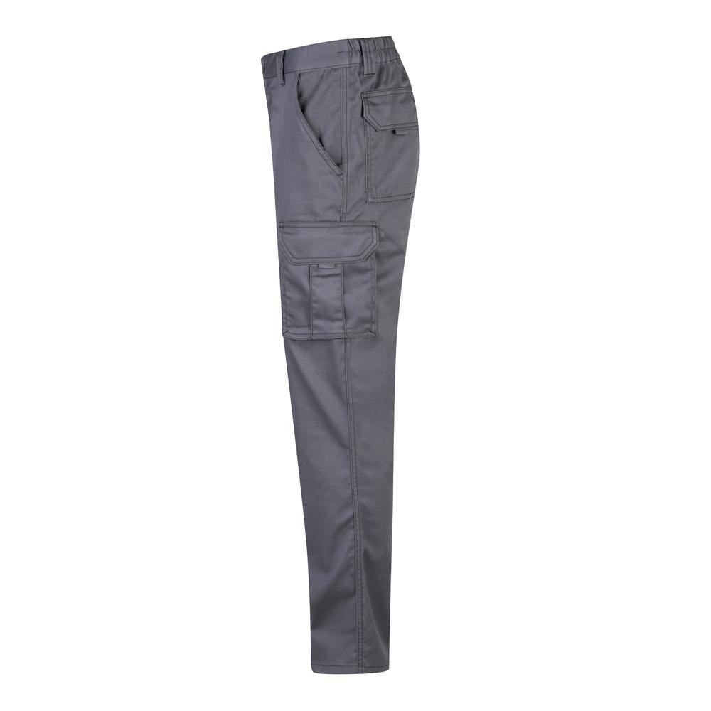 VL PAN. Pantaloni stretch cu buzunare multiple (290 g/m²), din bumbac (46%), EME (38%) și poliester (16%) Gri 54