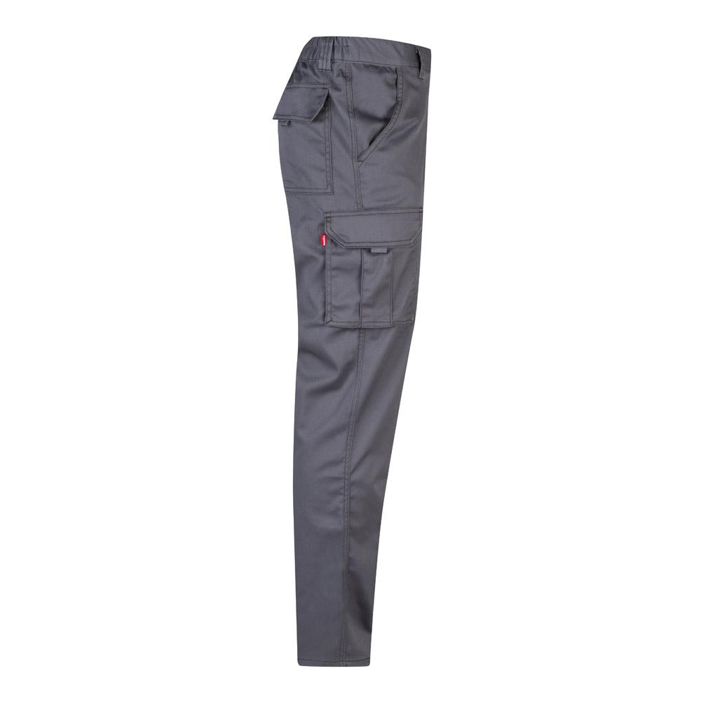 VL PAN. Pantaloni stretch cu buzunare multiple (290 g/m²), din bumbac (46%), EME (38%) și poliester (16%) Gri 54
