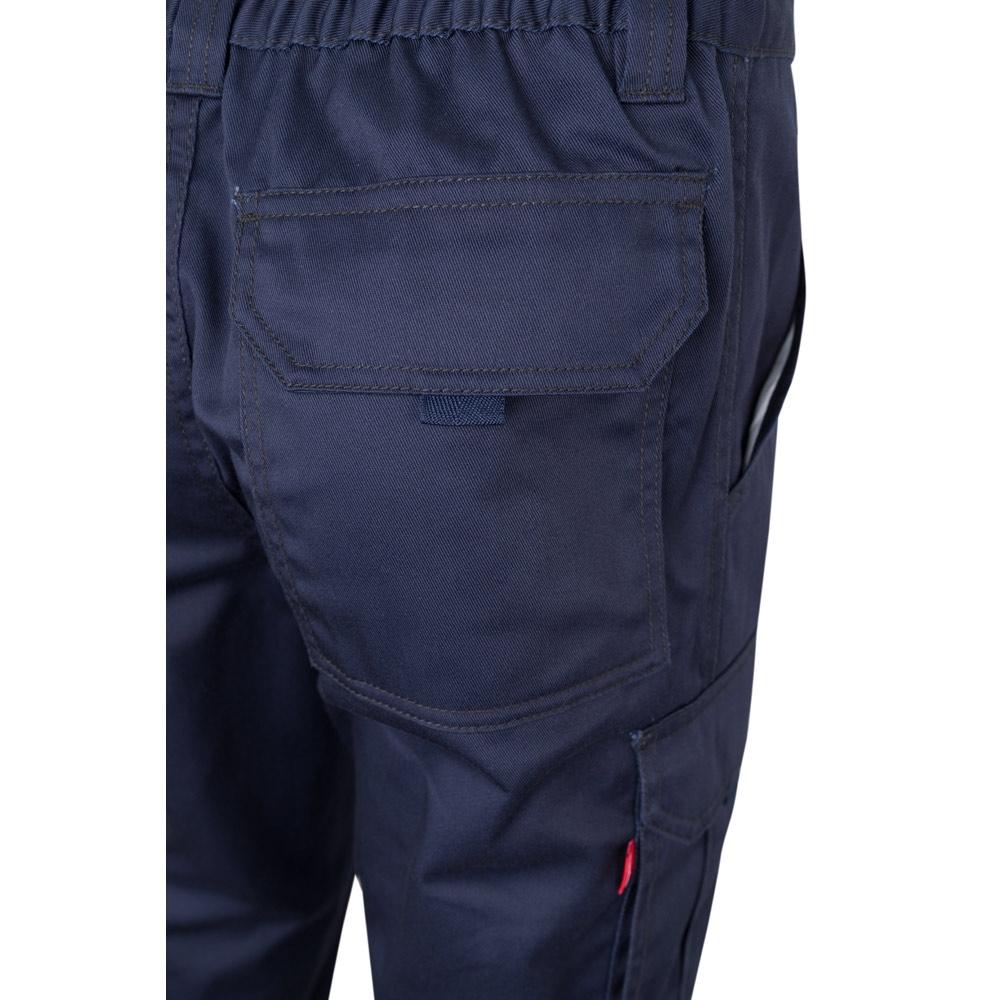 VL PAN. Pantaloni stretch cu buzunare multiple (290 g/m²), din bumbac (46%), EME (38%) și poliester (16%) Albastru marin 46