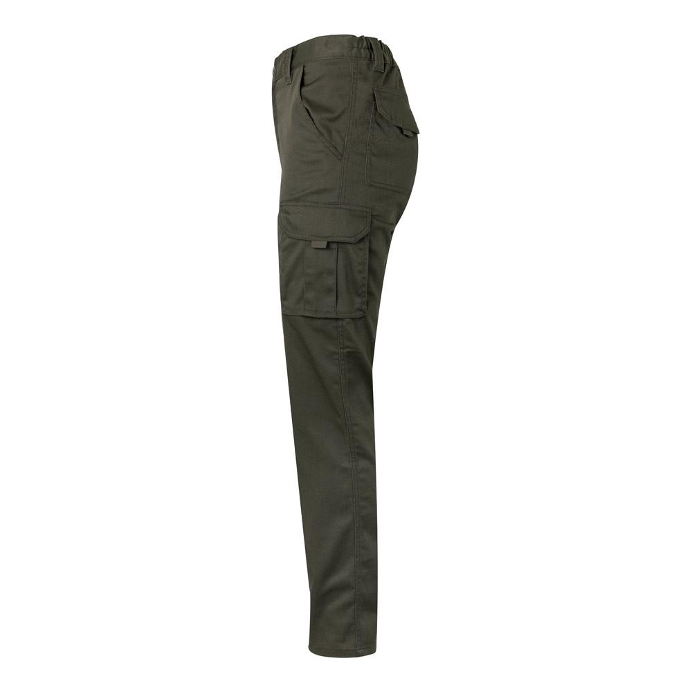 VL PAN. Pantaloni stretch cu buzunare multiple (290 g/m²), din bumbac (46%), EME (38%) și poliester (16%) Verde armată 50