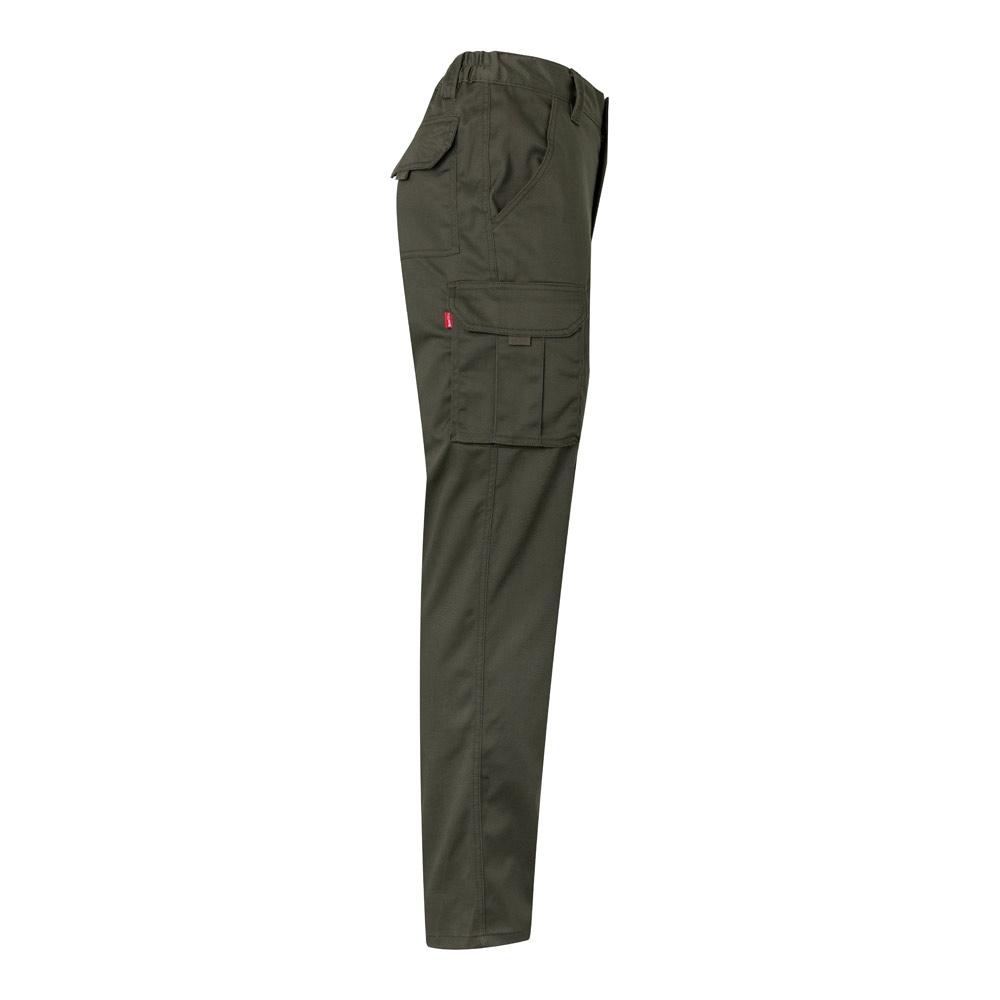 VL PAN. Pantaloni stretch cu buzunare multiple (290 g/m²), din bumbac (46%), EME (38%) și poliester (16%) Verde armată 50
