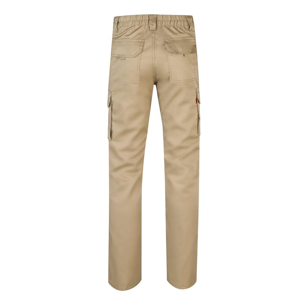 VL PAN. Pantaloni stretch cu buzunare multiple (290 g/m²), din bumbac (46%), EME (38%) și poliester (16%) Natural deschis 38