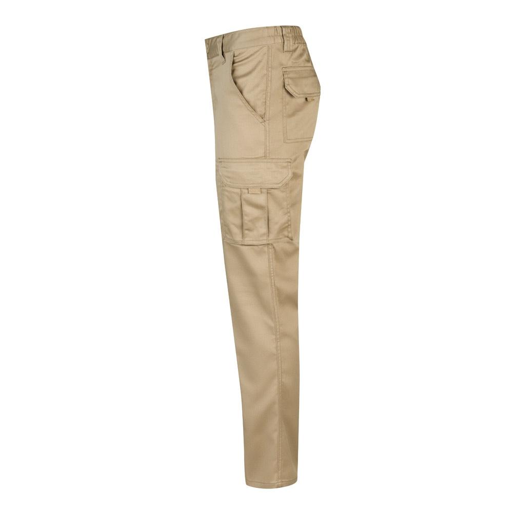 VL PAN. Pantaloni stretch cu buzunare multiple (290 g/m²), din bumbac (46%), EME (38%) și poliester (16%) Natural deschis 38