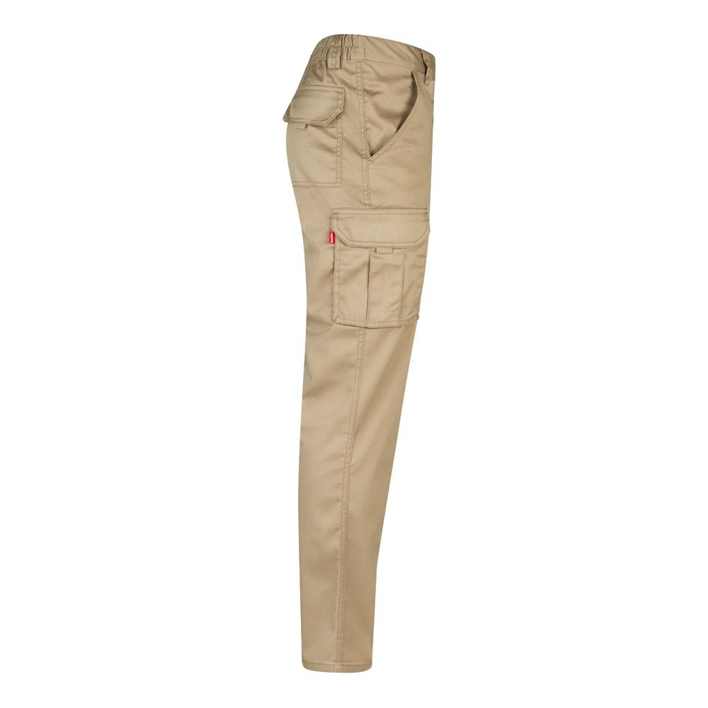 VL PAN. Pantaloni stretch cu buzunare multiple (290 g/m²), din bumbac (46%), EME (38%) și poliester (16%) Natural deschis 38