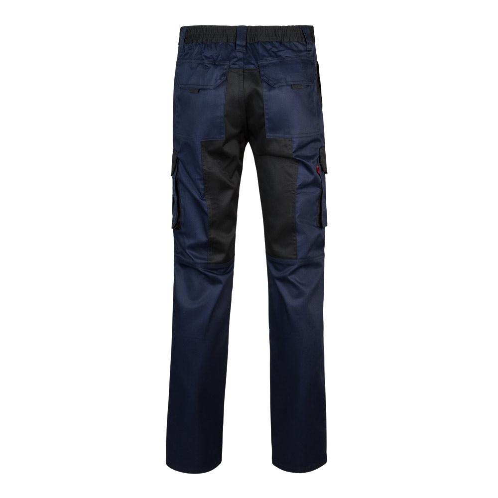 VL NJORD. Pantaloni din twill cu buzunare multiple în două tonuri (240 g/m²), din bumbac (35%) și poliester (65%) Albastru