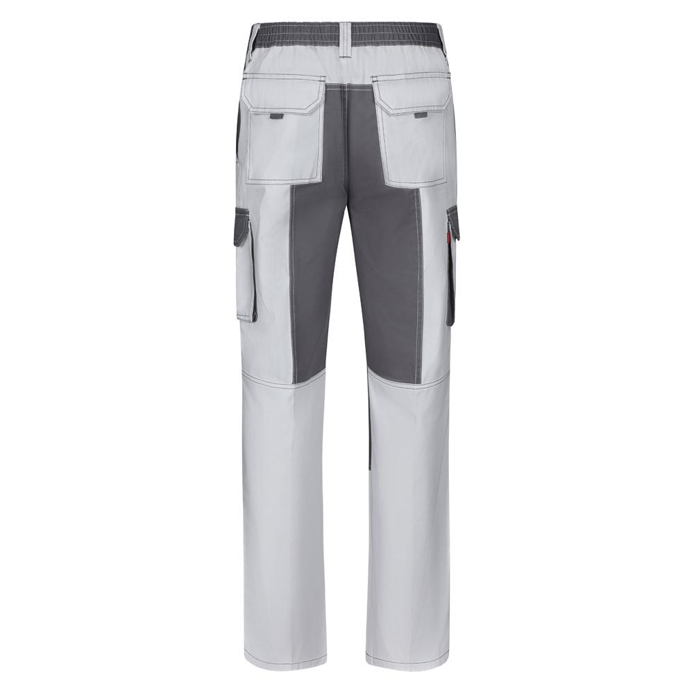 VL NJORD. Pantaloni din twill cu buzunare multiple în două tonuri (240 g/m²), din bumbac (35%) și poliester (65%) Alb 42