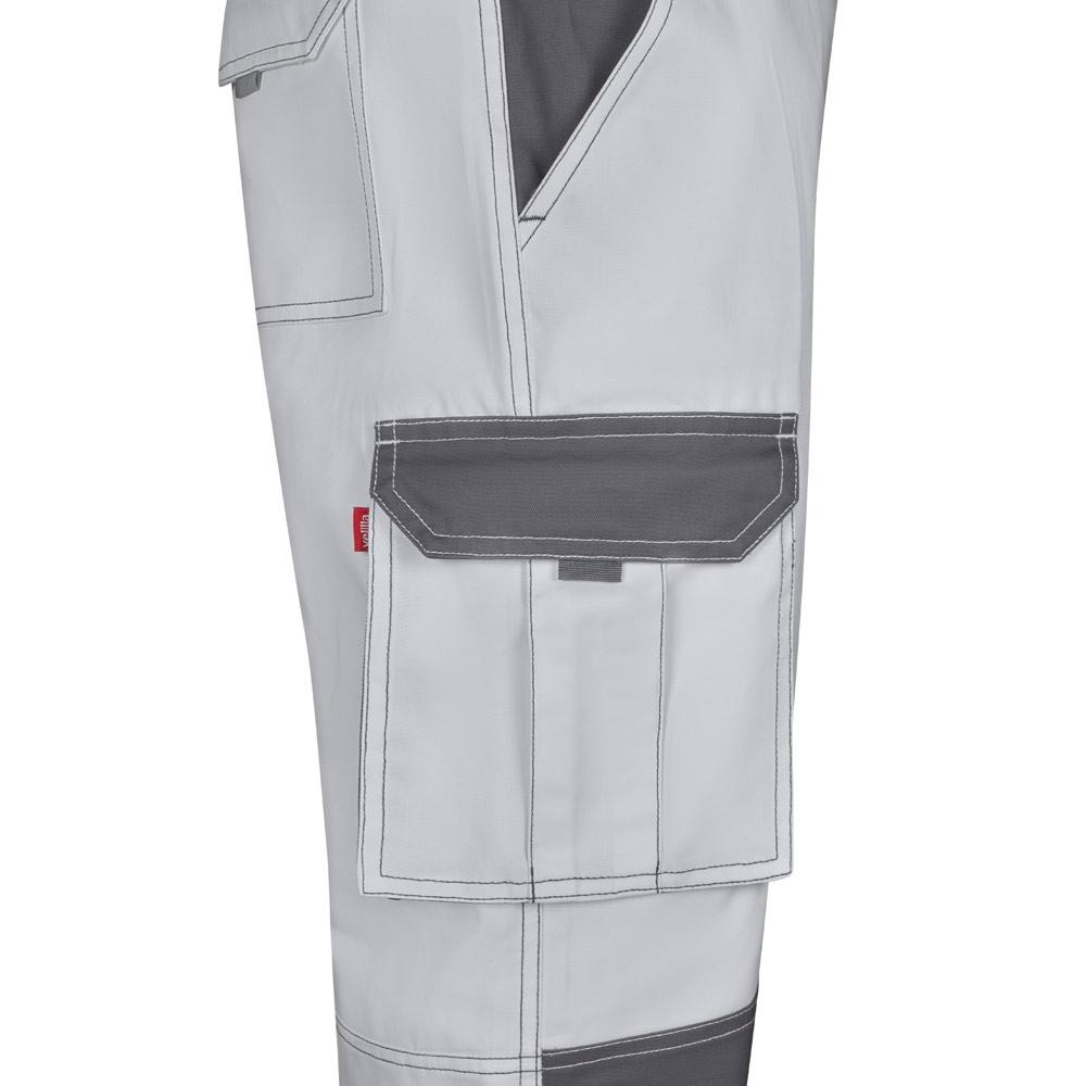 VL NJORD. Pantaloni din twill cu buzunare multiple în două tonuri (240 g/m²), din bumbac (35%) și poliester (65%) Alb 42