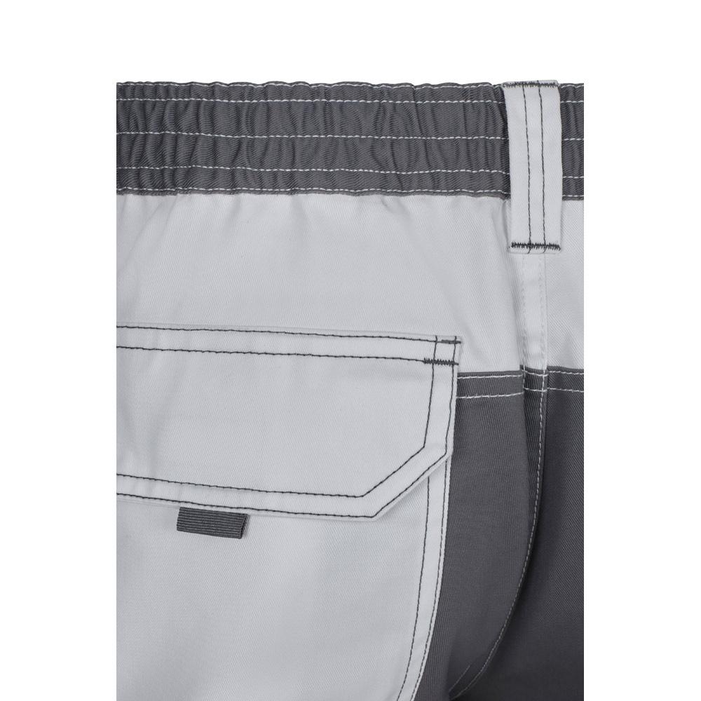 VL NJORD. Pantaloni din twill cu buzunare multiple în două tonuri (240 g/m²), din bumbac (35%) și poliester (65%) Alb 42