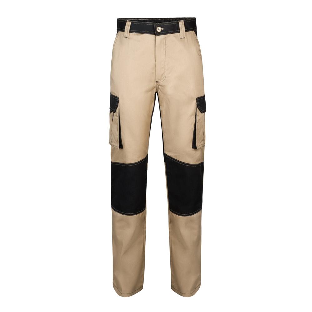 VL NJORD. Pantaloni din twill cu buzunare multiple în două tonuri (240 g/m²), din bumbac (35%) și poliester (65%) Bej