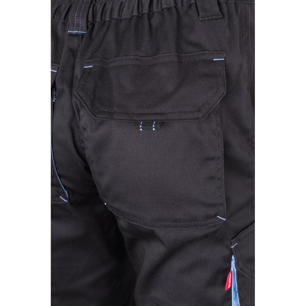 VL FIDES. Pantaloni extensibili cu buzunare multiple (240g/m²), în două tonuri, din bumbac (46%), EME (38%) și poliester (16%) Gri Albastru deschis 34