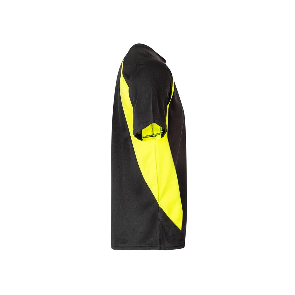 VL SLAYER. Tricou tehnic bicolor bird-eye (160g/m²), din poliester (100%) Negru Galben XXL