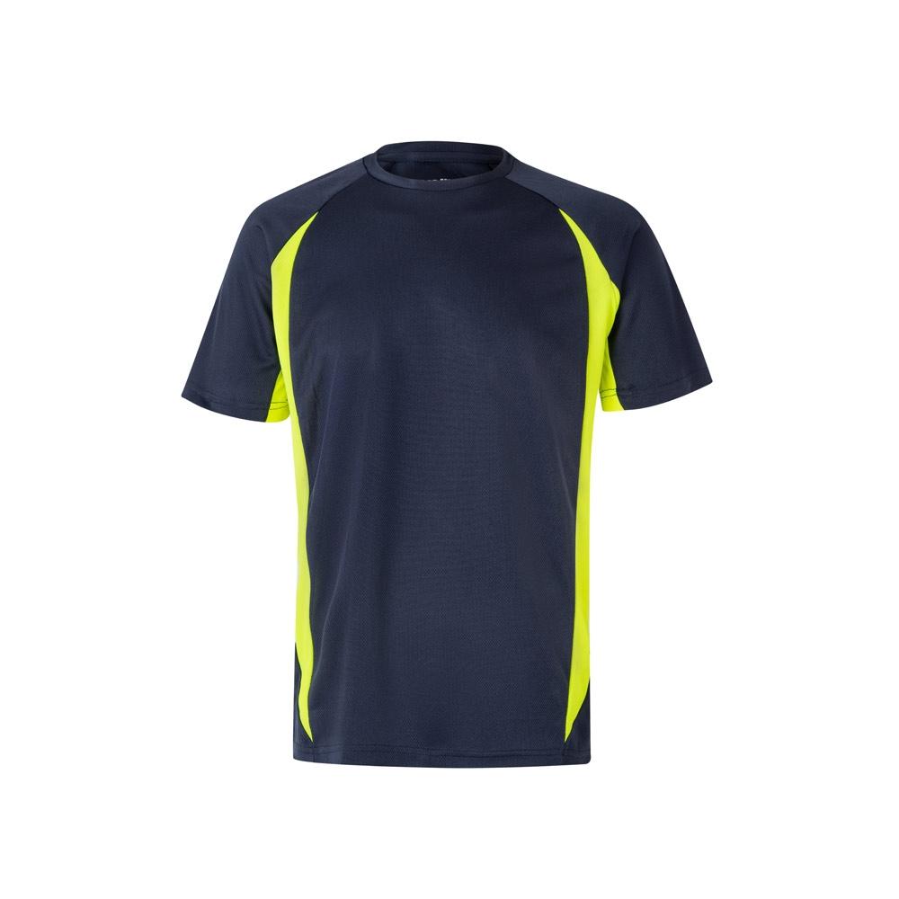 VL SLAYER. Tricou tehnic bicolor bird-eye (160g/m²), din poliester (100%) Albastru Galben