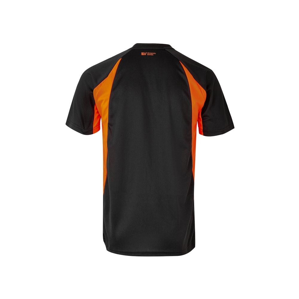 VL SLAYER. Tricou tehnic bicolor bird-eye (160g/m²), din poliester (100%) Negru Portocaliu L