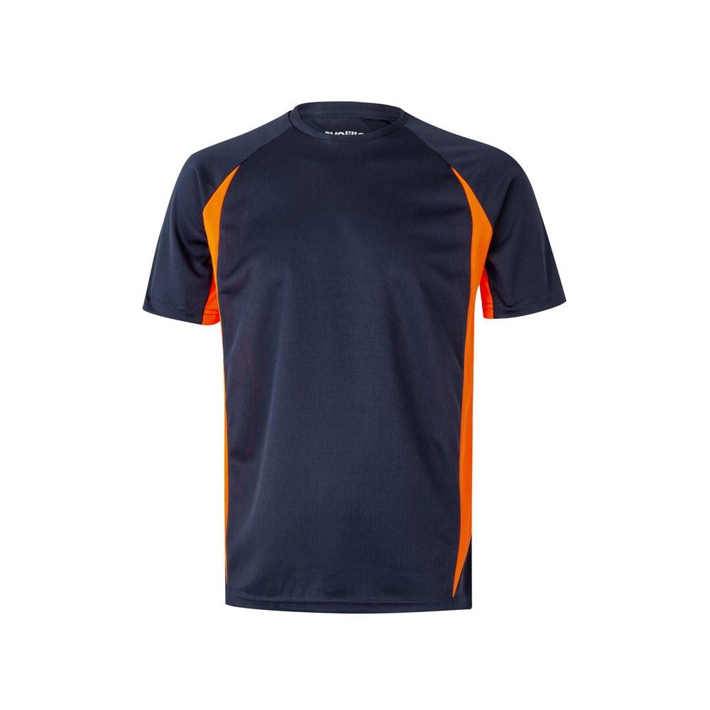 VL SLAYER. Tricou tehnic bicolor bird-eye (160g/m²), din poliester (100%) Albastru Portocaliu