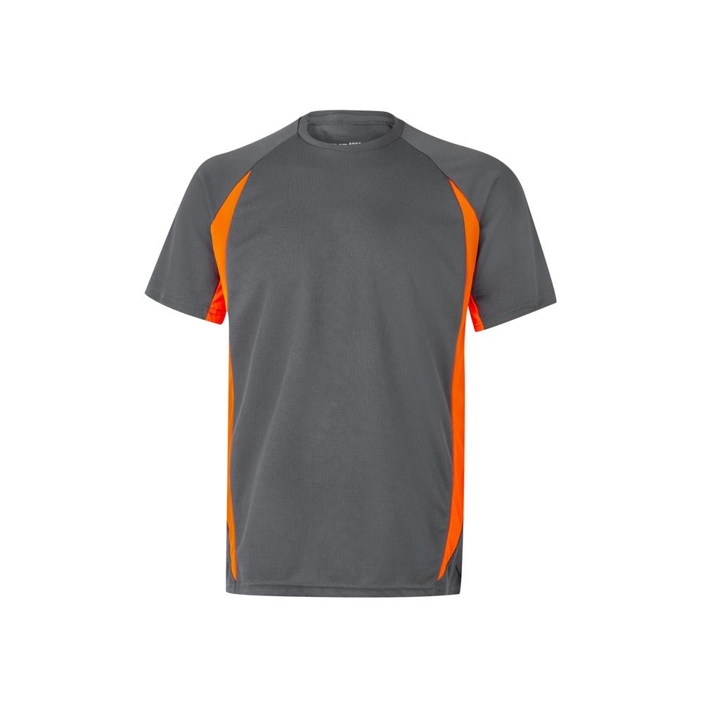 VL SLAYER. Tricou tehnic bicolor bird-eye (160g/m²), din poliester (100%) Gri Portocaliu