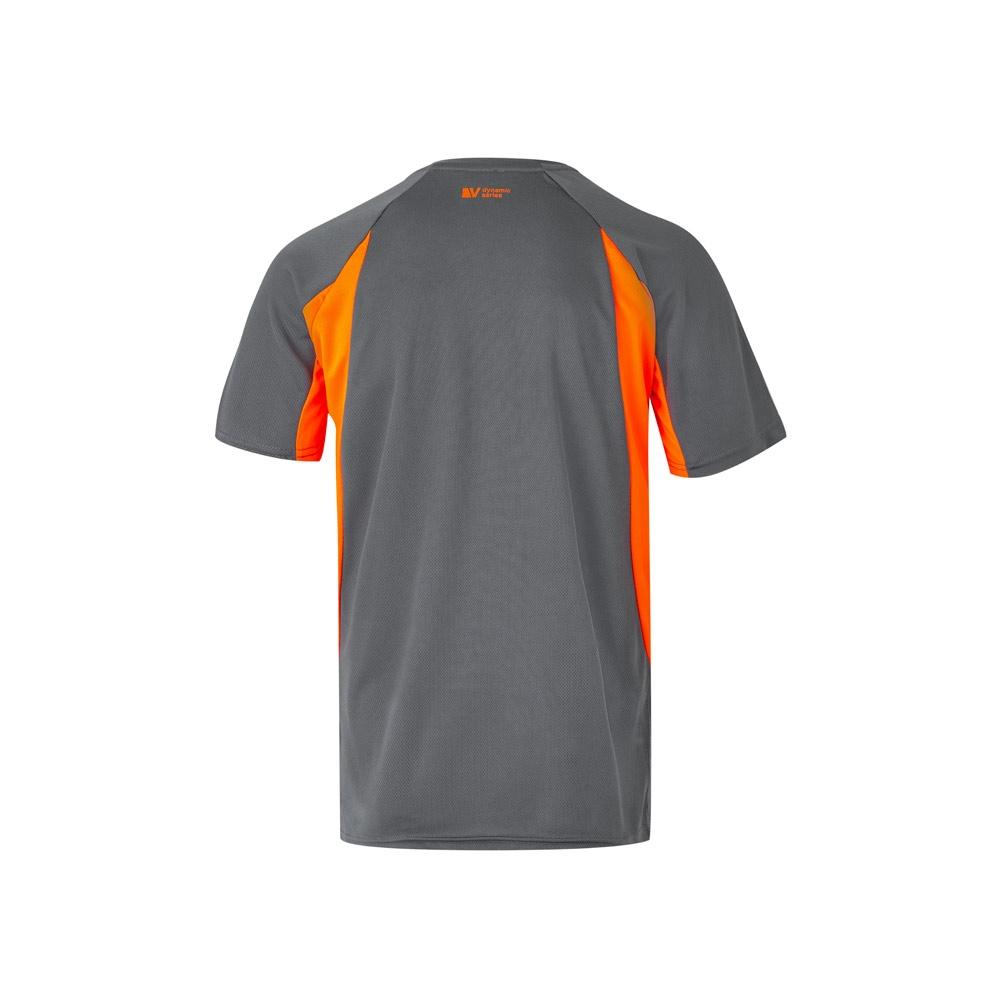 VL SLAYER. Tricou tehnic bicolor bird-eye (160g/m²), din poliester (100%) Gri Portocaliu 3XL