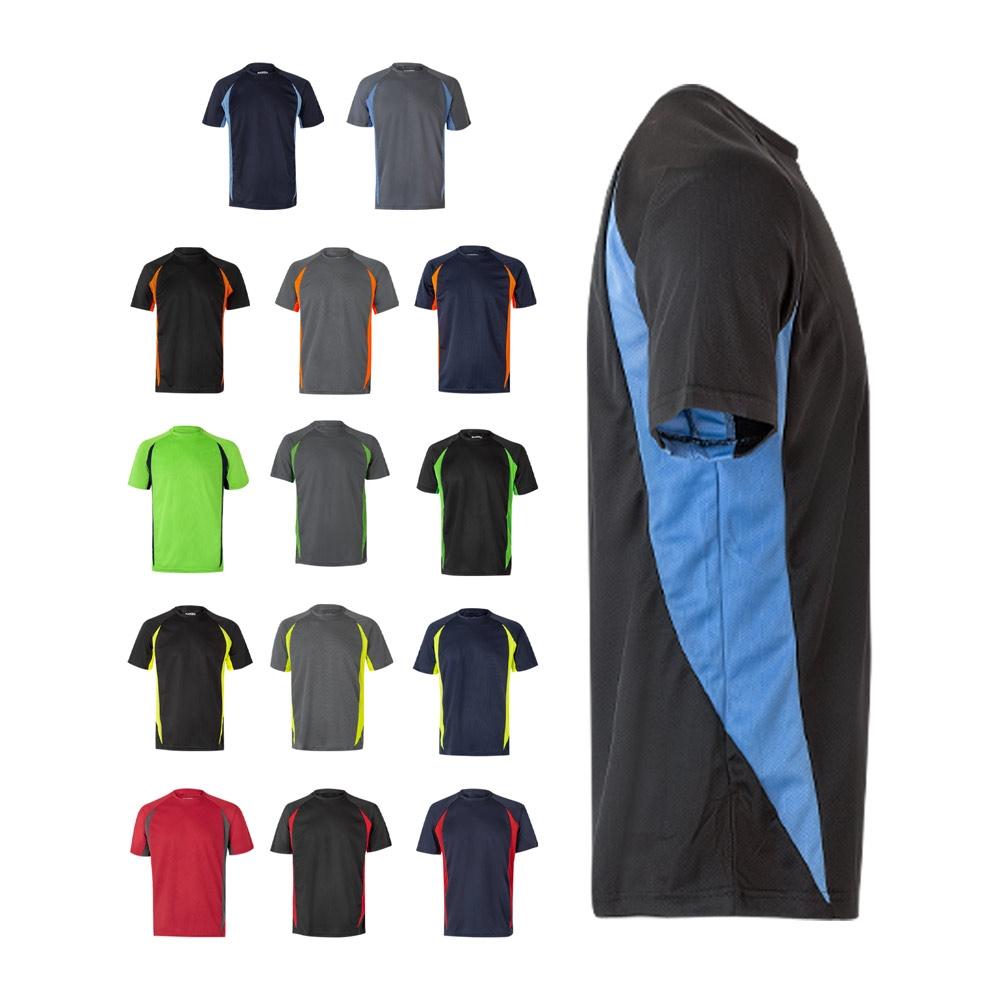 VL SLAYER. Tricou tehnic bicolor bird-eye (160g/m²), din poliester (100%) Negru Galben XXL