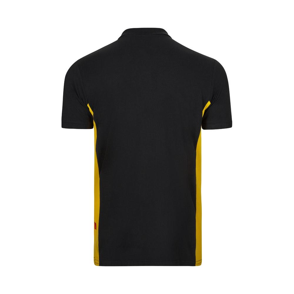 VL SUPAY. Tricou polo piqué bicolor (180g/m²), cu mânecă scurtă, din bumbac (60%) și poliester (40%) Negru Galben