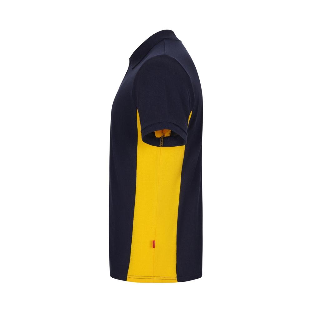VL SUPAY. Tricou polo piqué bicolor (180g/m²), cu mânecă scurtă, din bumbac (60%) și poliester (40%) Albastru Galben 3XL