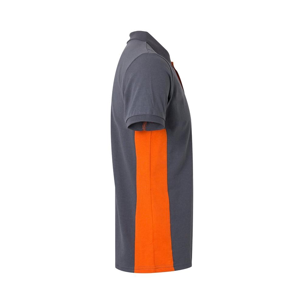 VL SUPAY. Tricou polo piqué bicolor (180g/m²), cu mânecă scurtă, din bumbac (60%) și poliester (40%) Gri Portocaliu XXL