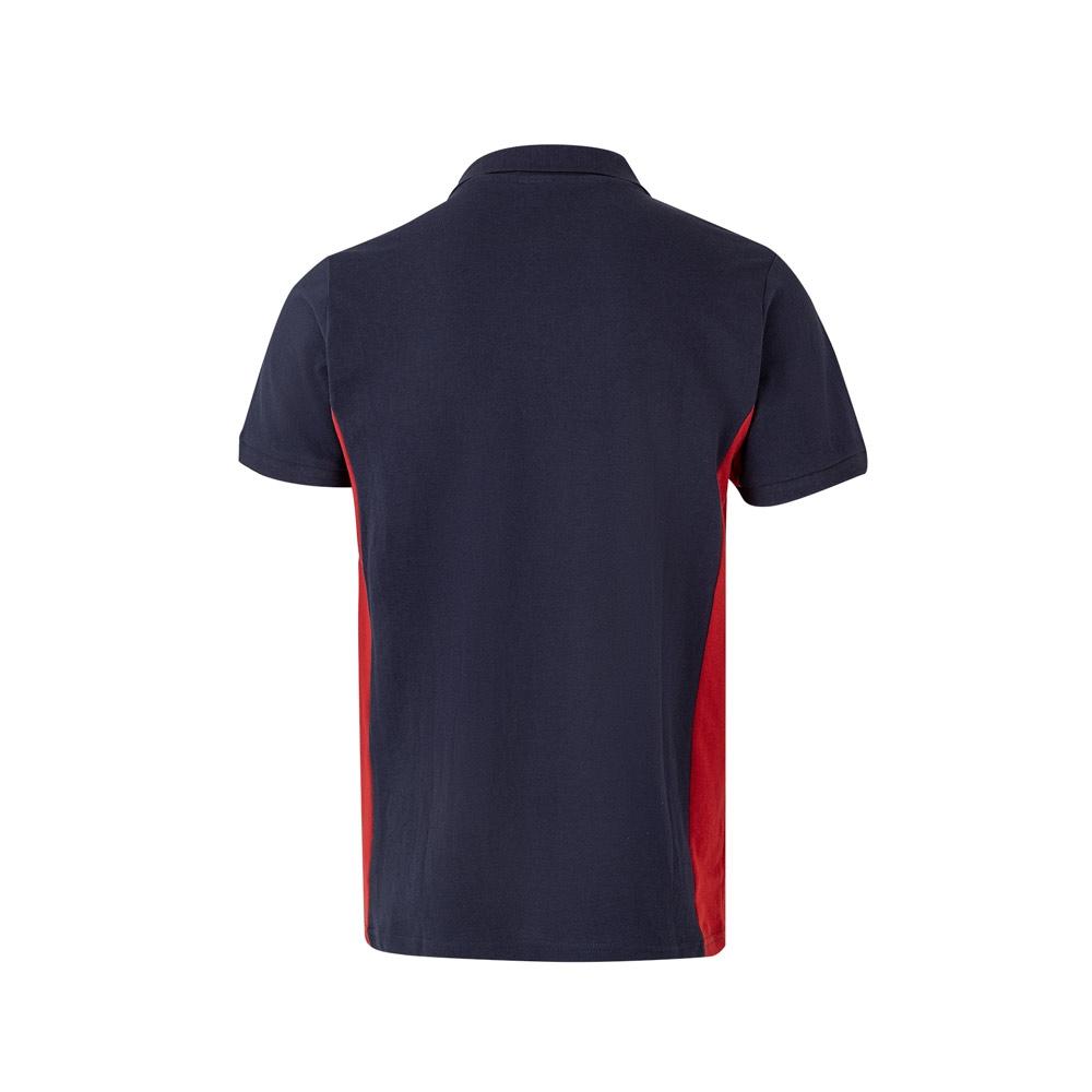 VL SUPAY. Tricou polo piqué bicolor (180g/m²), cu mânecă scurtă, din bumbac (60%) și poliester (40%) Albastru Roșu L