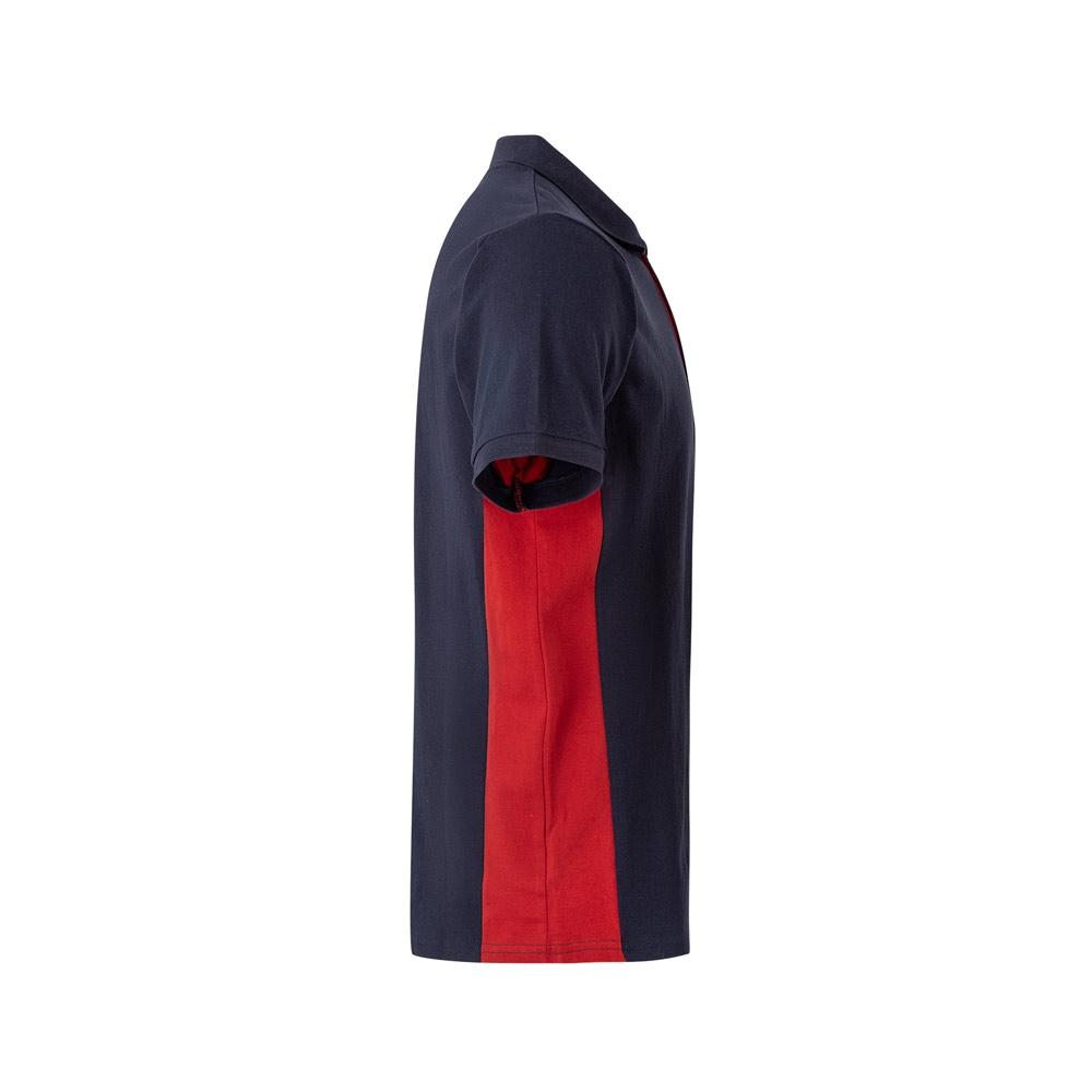 VL SUPAY. Tricou polo piqué bicolor (180g/m²), cu mânecă scurtă, din bumbac (60%) și poliester (40%) Albastru Roșu XXL