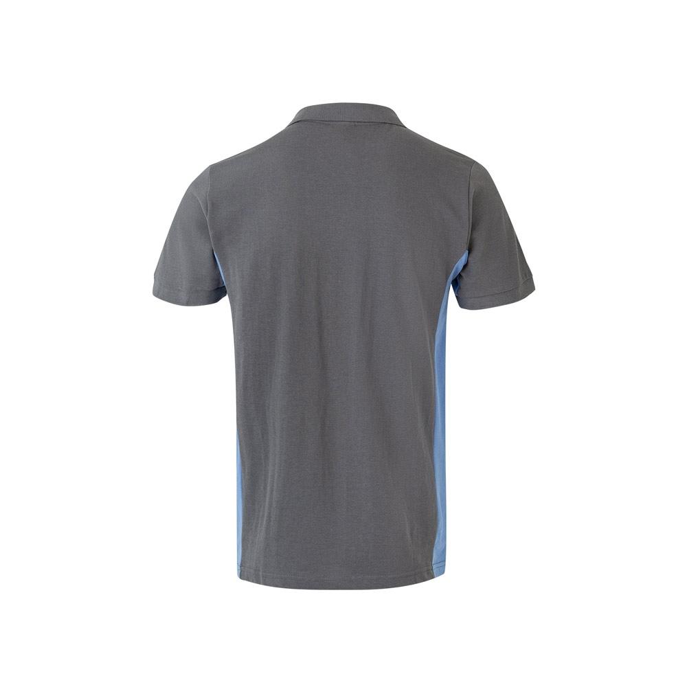 VL SUPAY. Tricou polo piqué bicolor (180g/m²), cu mânecă scurtă, din bumbac (60%) și poliester (40%) Gri Albastru deschis XXL