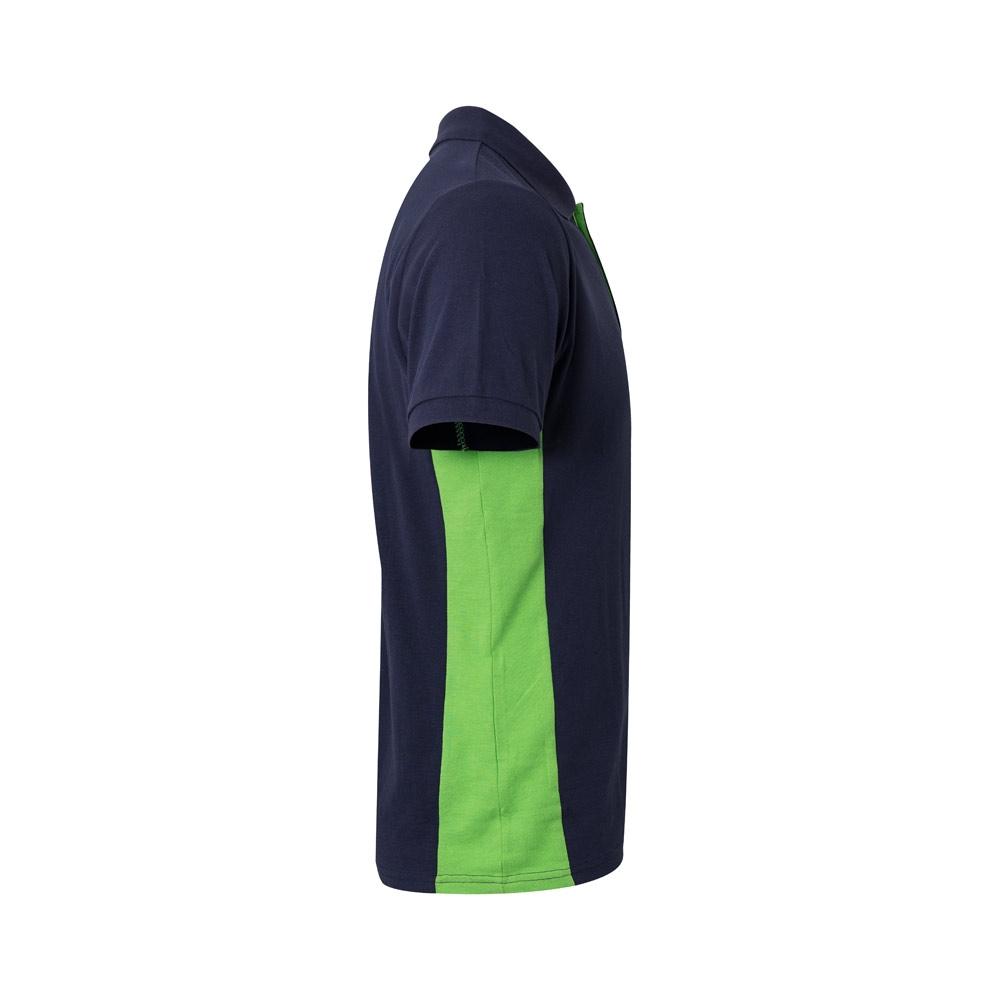 VL SUPAY. Tricou polo piqué bicolor (180g/m²), cu mânecă scurtă, din bumbac (60%) și poliester (40%) Albastru Verde S