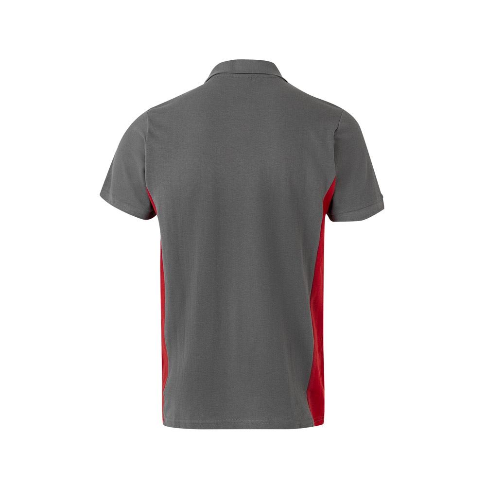 VL SUPAY. Tricou polo piqué bicolor (180g/m²), cu mânecă scurtă, din bumbac (60%) și poliester (40%) Gri Roșu L