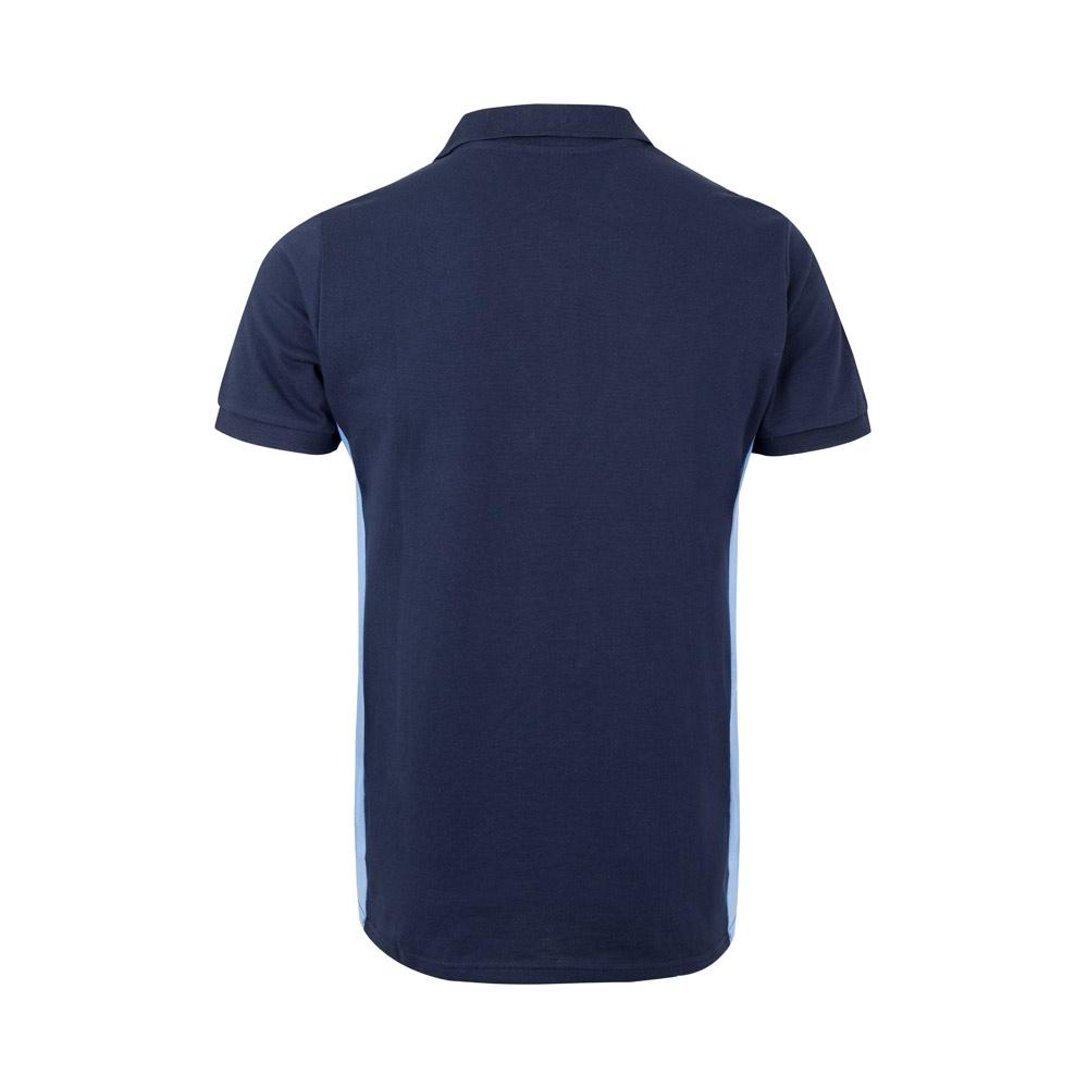 VL SUPAY. Tricou polo piqué bicolor (180g/m²), cu mânecă scurtă, din bumbac (60%) și poliester (40%) Albastru Albastru deschis 3XL