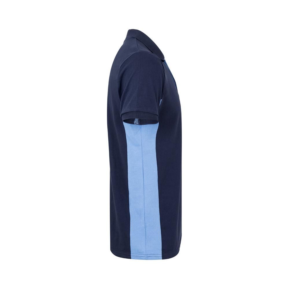 VL SUPAY. Tricou polo piqué bicolor (180g/m²), cu mânecă scurtă, din bumbac (60%) și poliester (40%) Albastru Albastru deschis 3XL