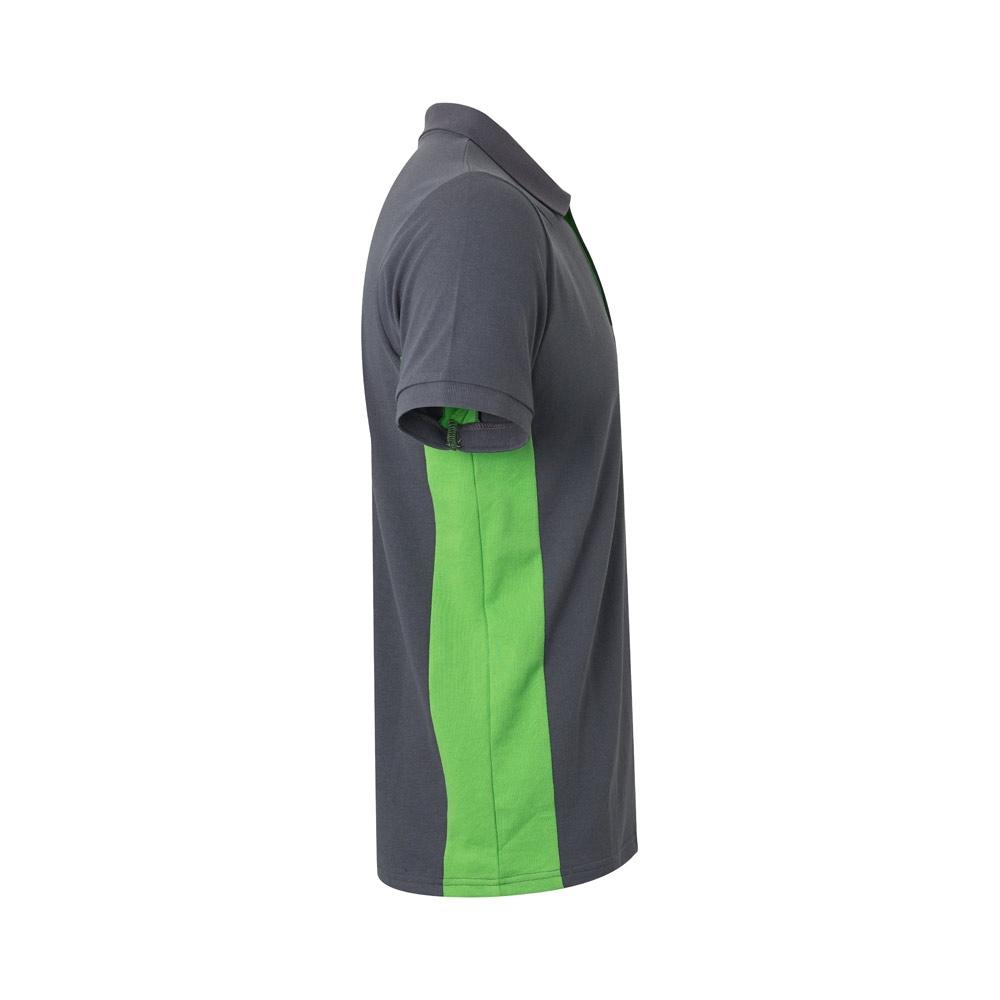 VL SUPAY. Tricou polo piqué bicolor (180g/m²), cu mânecă scurtă, din bumbac (60%) și poliester (40%) Gri Verde M