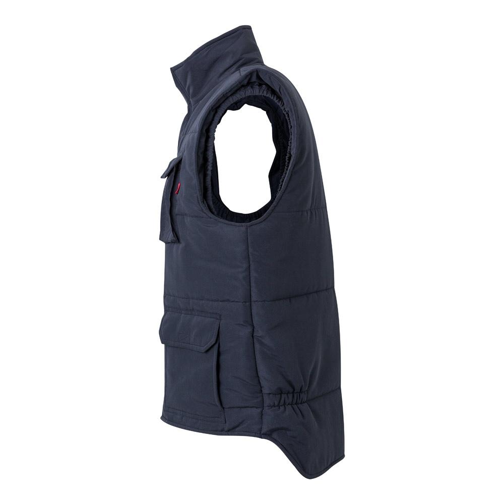 VL MEFITIS. Vestă căptușită cu mai multe buzunare (220g/m²), din poliester (100%) Albastru marin L