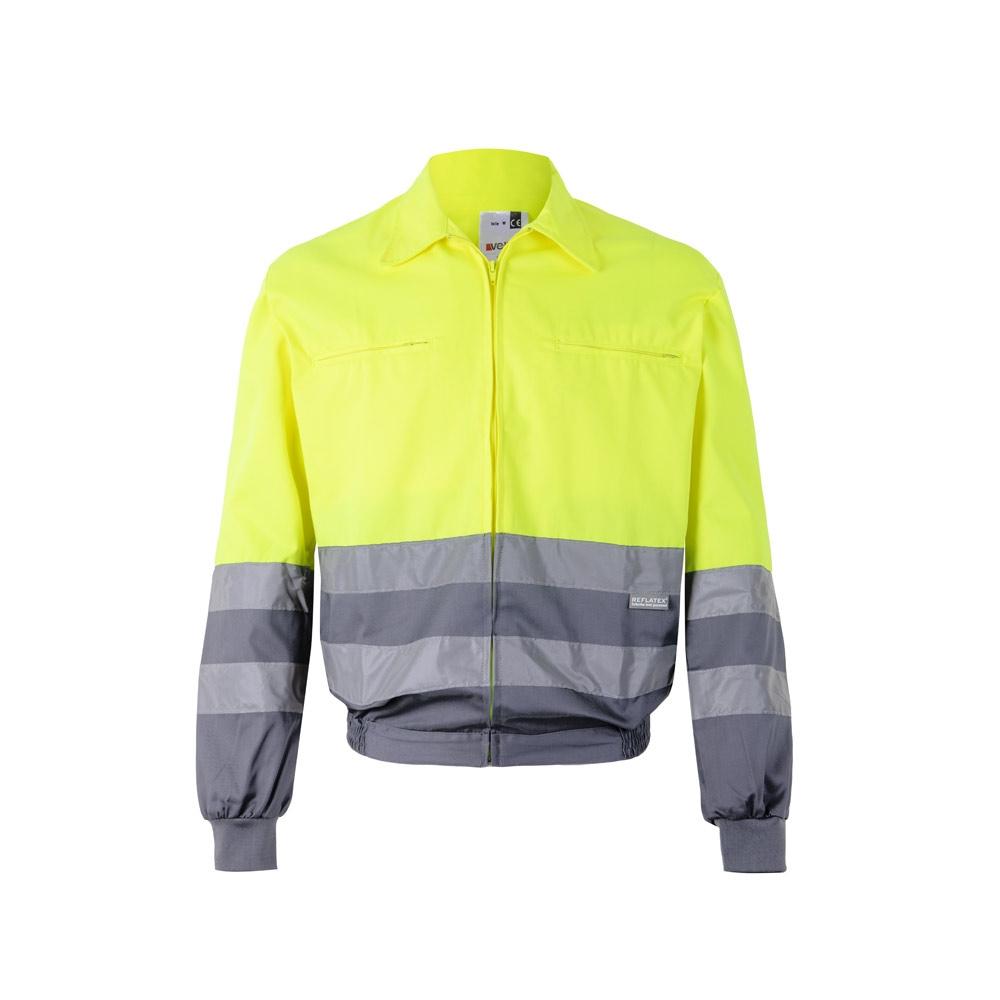 VL NEPTUNE. Jachetă twill bicolor (210g/m²) din poliester (80%) și bumbac (20%) Gri Galben