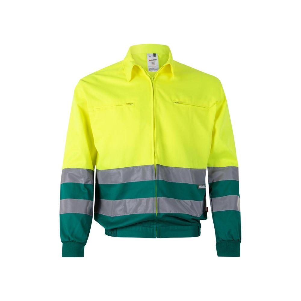 VL NEPTUNE. Jachetă twill bicolor (210g/m²) din poliester (80%) și bumbac (20%) Verde Galben