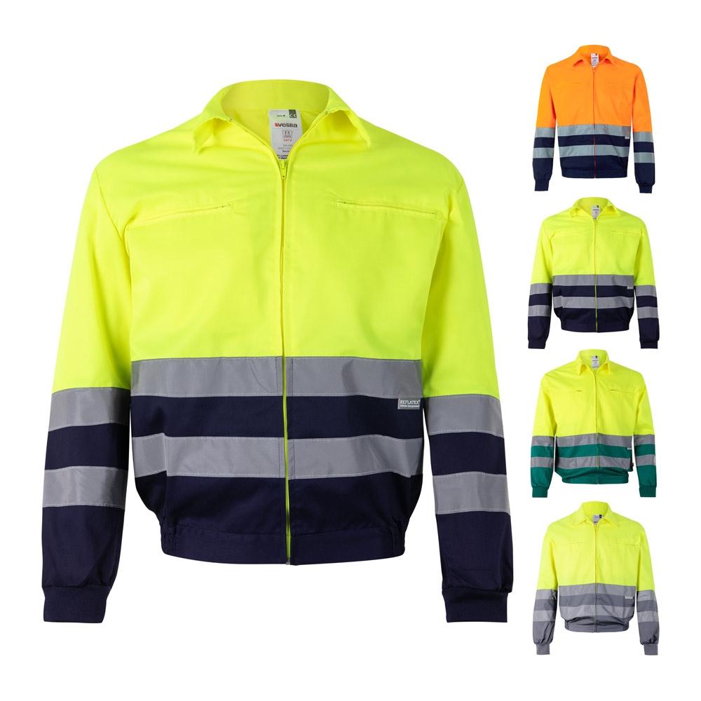 VL NEPTUNE. Jachetă twill bicolor (210g/m²) din poliester (80%) și bumbac (20%) Albastru Galben XL