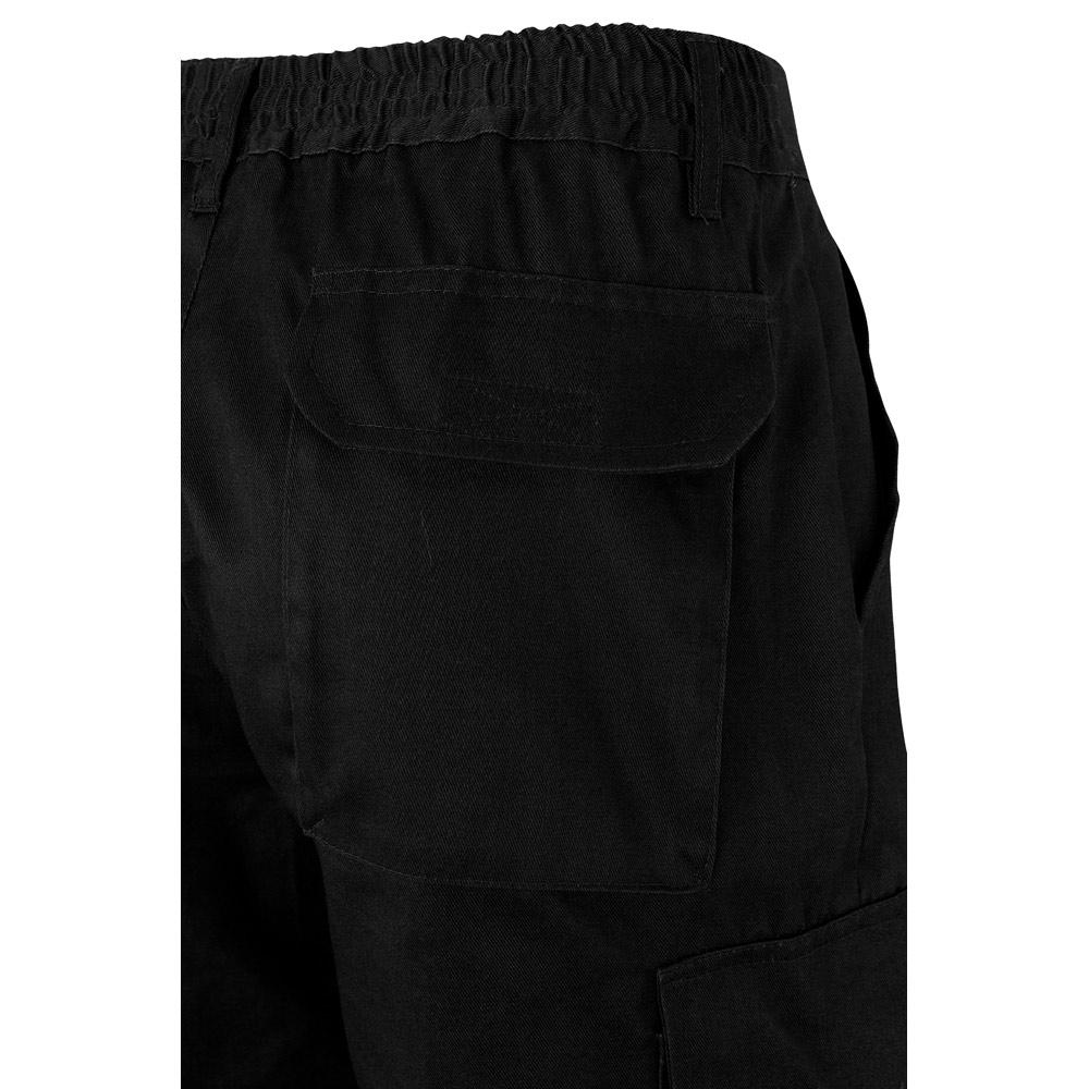 VL ATHENA. Pantaloni din twill în două tonuri (210g/m²), căptușiți, cu mai multe buzunare, din bumbac (20%) și poliester (80%) Negru Galben M