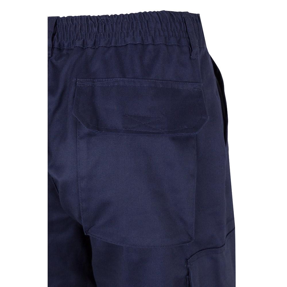 VL POSEIDON. Pantaloni din twill bicolor cu buzunare multiple (210 g/m²), din bumbac (20%) și poliester (80%) Albastru Galben XL