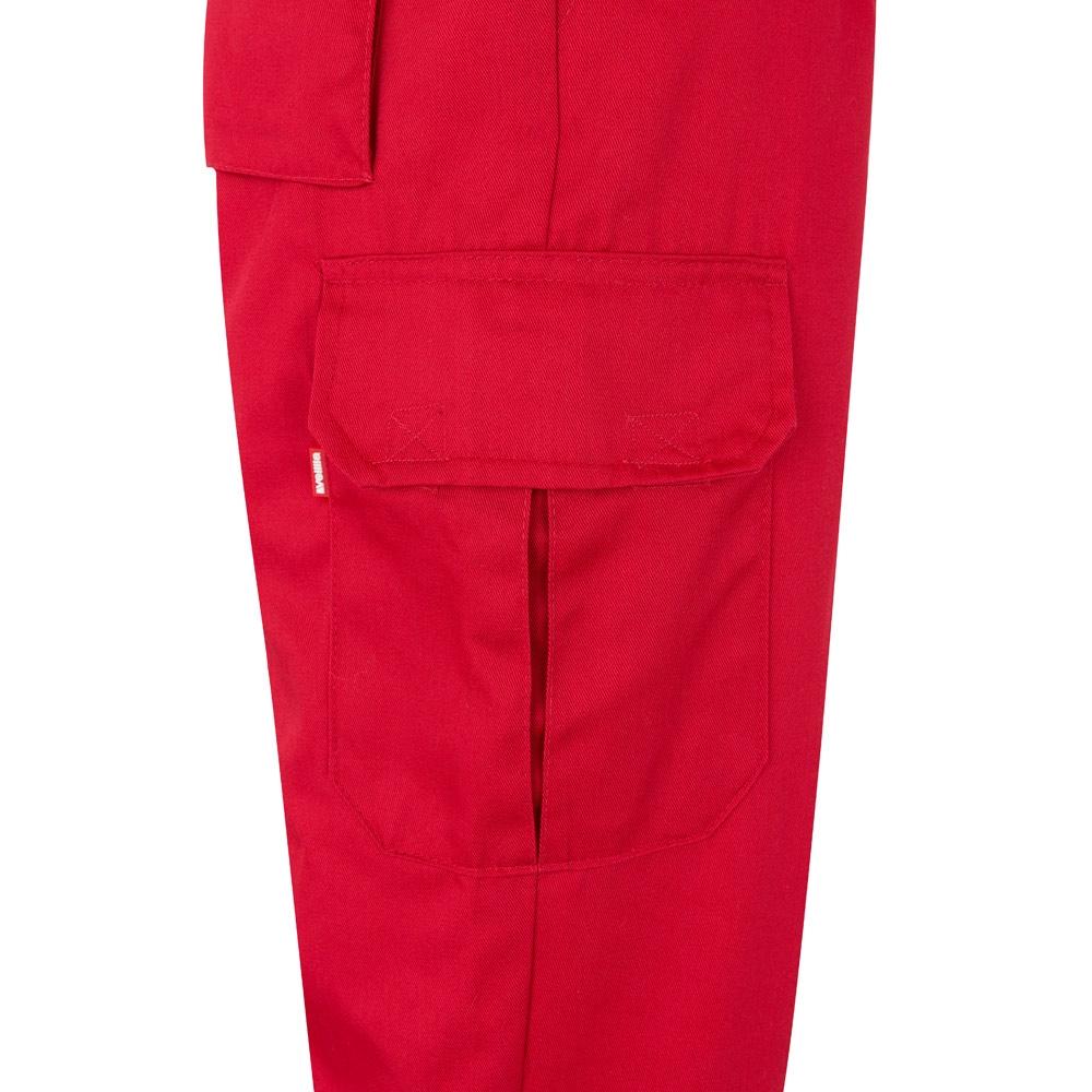 VL POSEIDON. Pantaloni din twill bicolor cu buzunare multiple (210 g/m²), din bumbac (20%) și poliester (80%) Roșu Galben XL