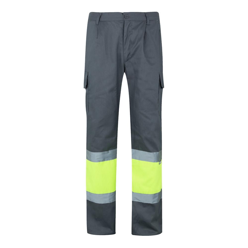 VL POSEIDON. Pantaloni din twill bicolor cu buzunare multiple (210 g/m²), din bumbac (20%) și poliester (80%) Gri Galben