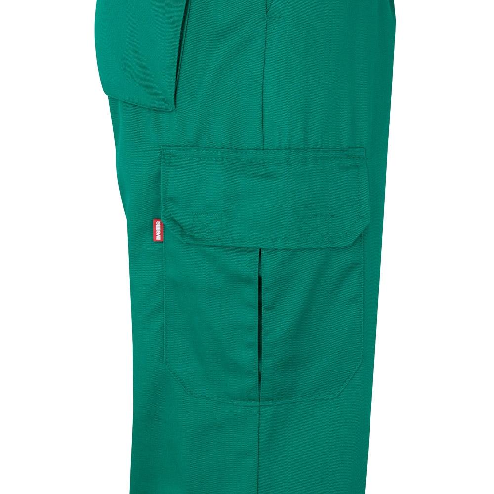 VL POSEIDON LARGE. Pantaloni din twill cu buzunare multiple în două tonuri (210g/m²), din bumbac (20%) și poliester (80%) Verde Galben 5XL