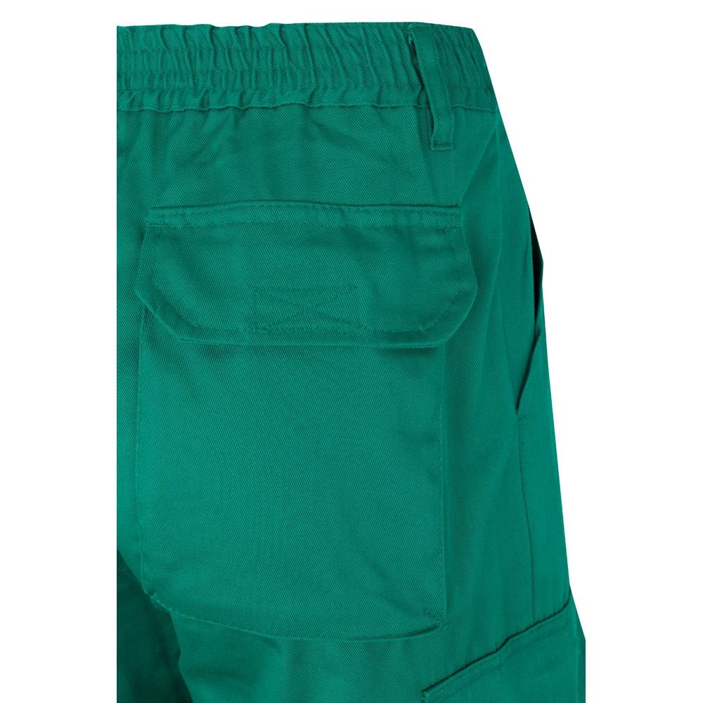 VL POSEIDON LARGE. Pantaloni din twill cu buzunare multiple în două tonuri (210g/m²), din bumbac (20%) și poliester (80%) Verde Galben 5XL