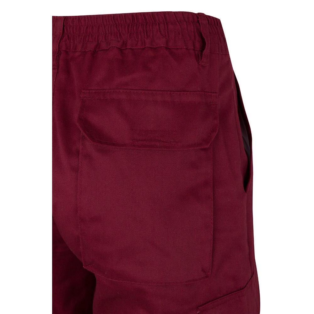VL POSEIDON LARGE. Pantaloni din twill cu buzunare multiple în două tonuri (210g/m²), din bumbac (20%) și poliester (80%) Burgundia Galben 4XL