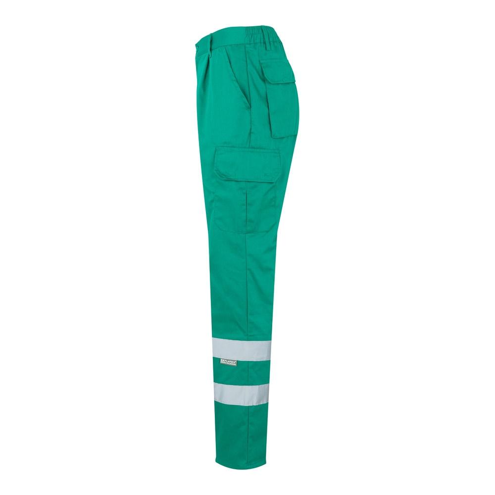 VL ASCLEPIUS. Pantaloni din twill cu buzunare multiple (200 g/m²), din bumbac (35%) și poliester (65%) Verde M