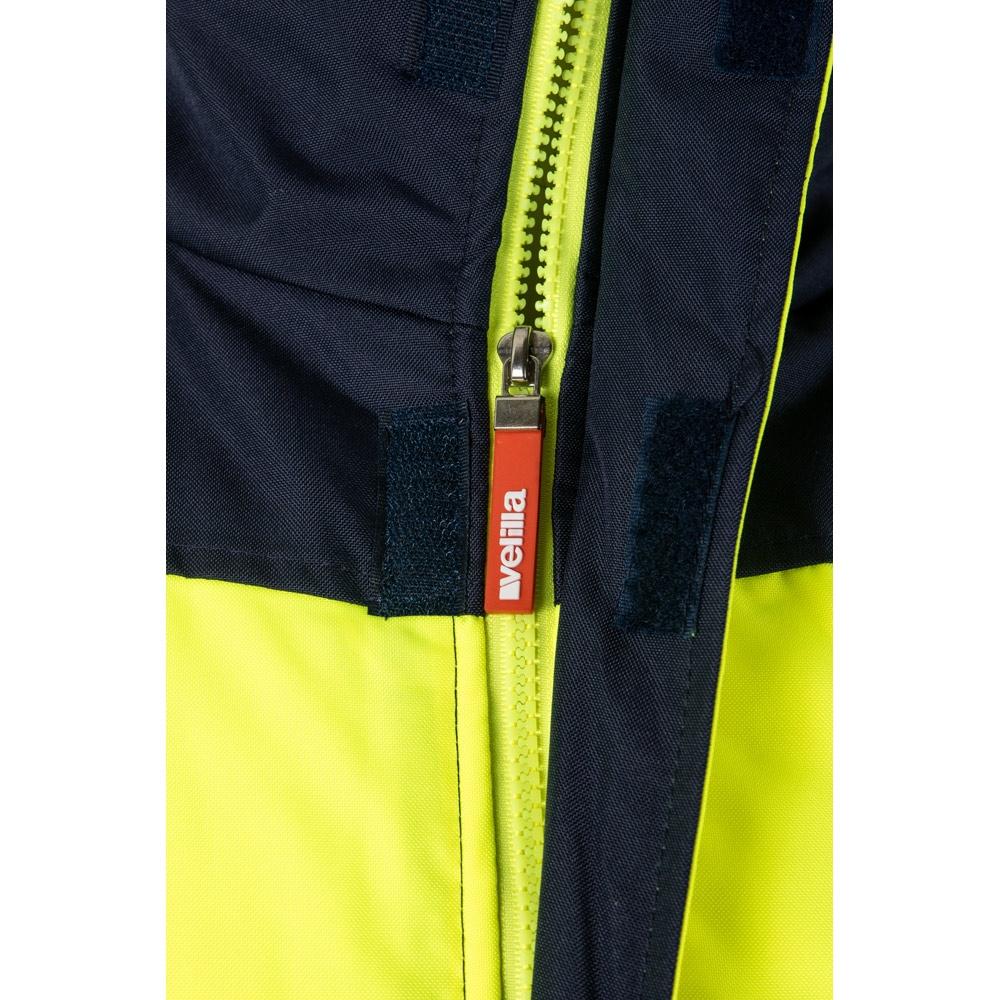 VL JUPITER. Jachetă căptușită în două culori (180g/m²), din poliester (100%), cu strat PU Albastru Galben L