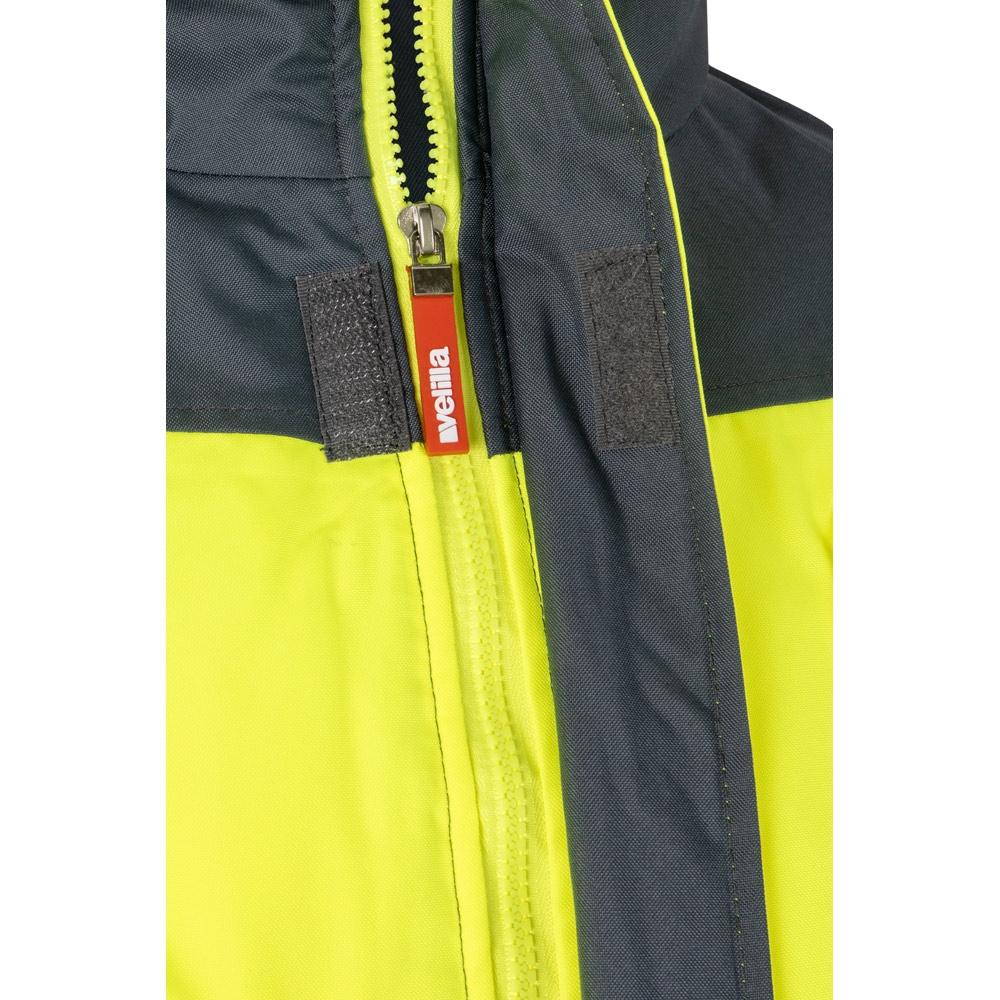 VL JUPITER. Jachetă căptușită în două culori (180g/m²), din poliester (100%), cu strat PU Gri Galben L