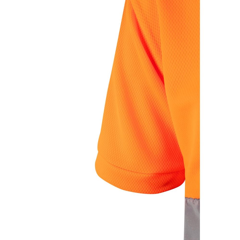 VL CUPID. Tricou polo bicolor bird-eye (160g/m²) cu mâneci scurte, din poliester (100%) Albastru Portocaliu XL